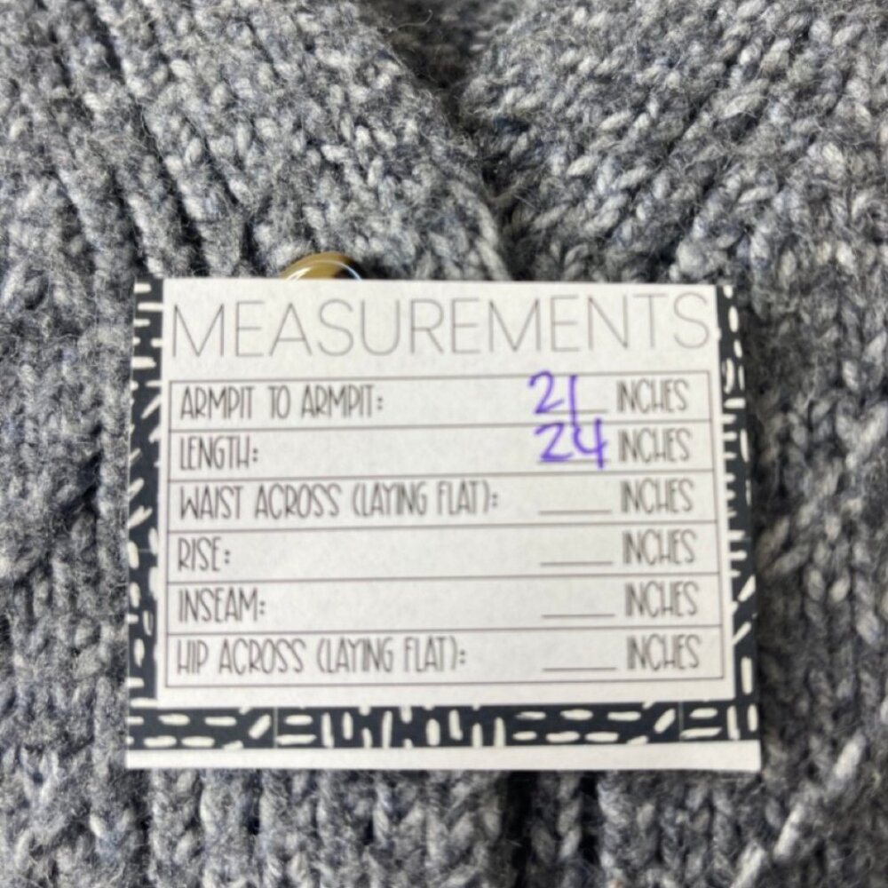 NEW YORK & COMPANY | Women's Gray Button Front Chunky Cardigan | Size M - Picture 11 of 12